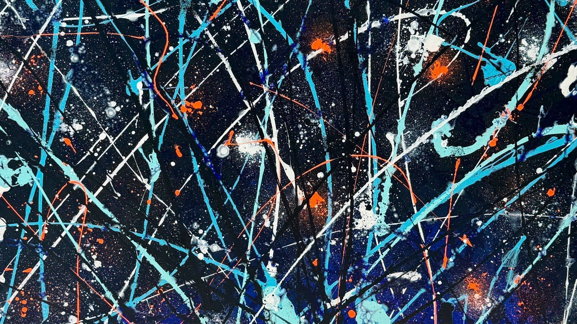 'Image of 'Satellite' Contemporary Abstract Expressionism Textured Painting Closeup. Hand-painted by Bridget Bradley.