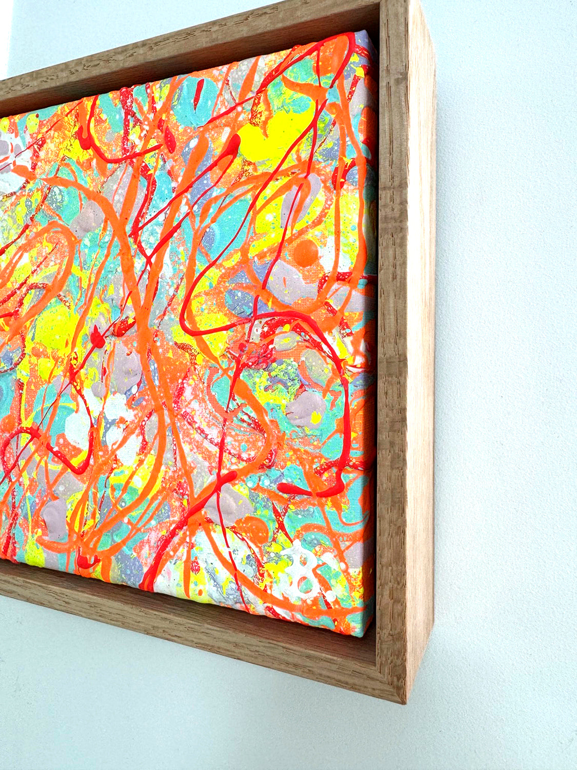 Bright I, Bright Mini Series, Abstract Textured Vibrant Painting by Bridget Bradley. Custom framed Australia made. Recently Exhibited, Learn more
