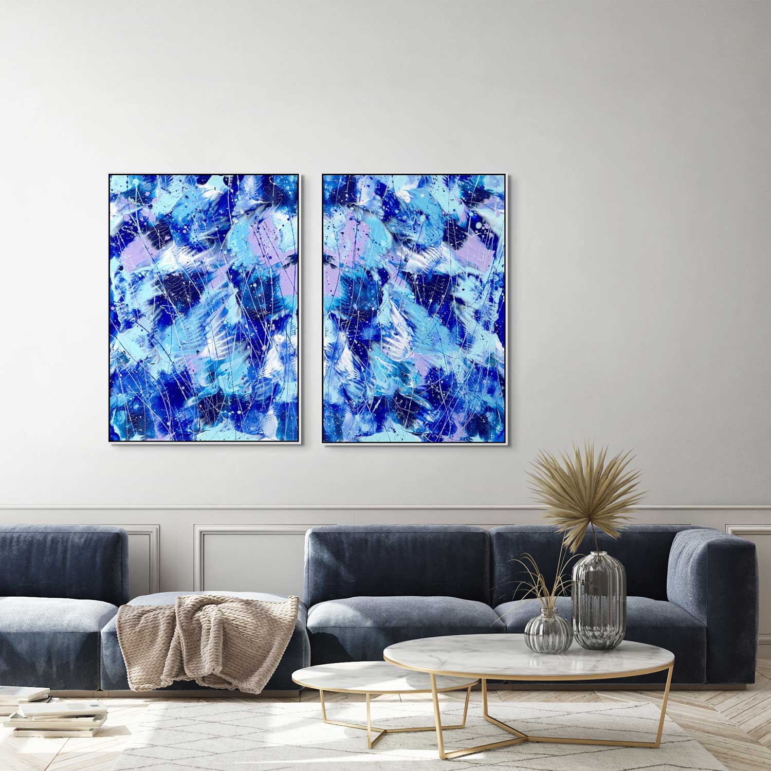 Butterfly 3-Butterfly 4-Fine Art Canvas Prints-Hanging-Pair-Bridget-Bradley. Also view the original paintings from the Butterfly Series of Abstracts