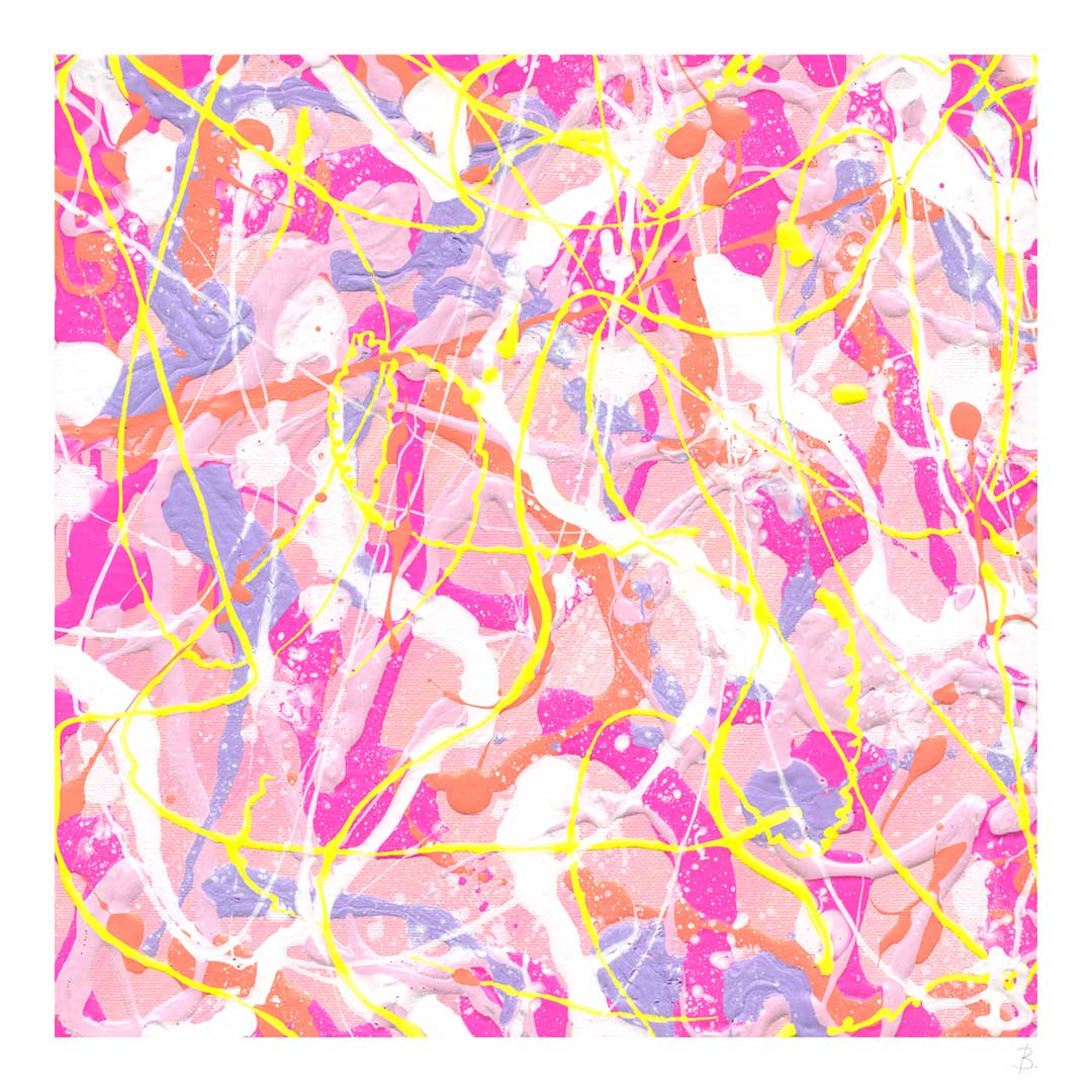 'Cupcake I' Fine Art Paper Print with White Border Unframed. After original Abstract by Bridget Bradley
