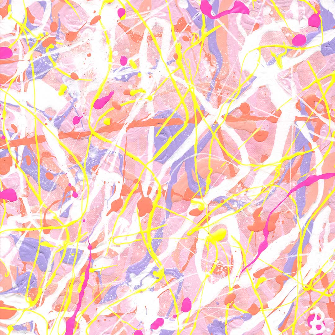 Cupcake II Fine Art Canvas Print Unframed, after original abstract expressionism painting. by Bridget Bradley