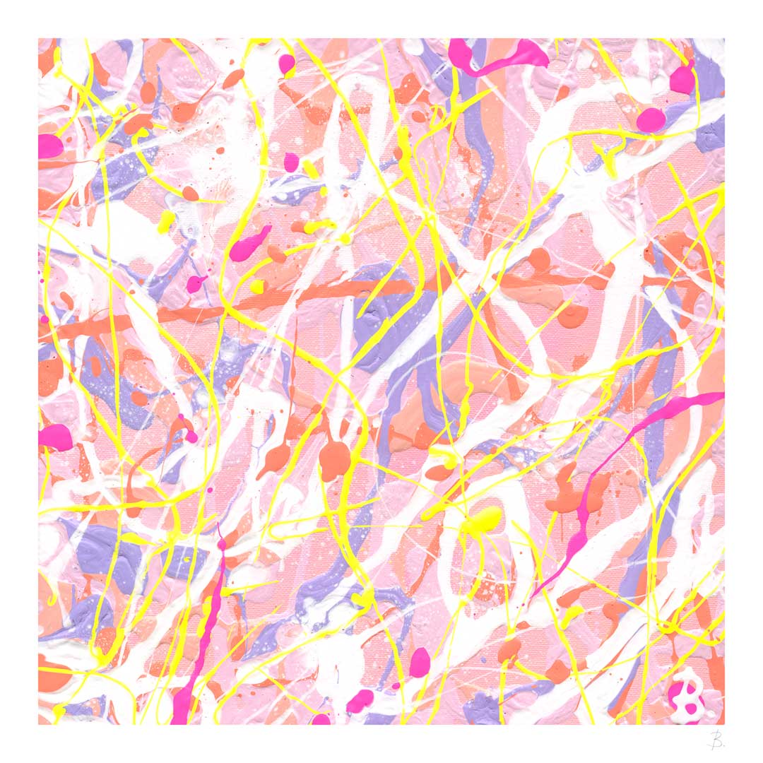 Cupcake II Fine Art Paper Print Unframed. After the original painting by Bridget Bradley, Abstract Expressionist Artist