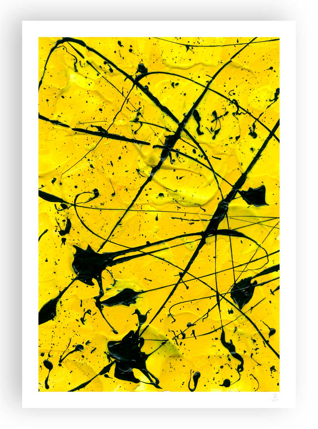 Geometric II Fine Art print on Paper shown unframed. After original abstract painting by Bridget Bradley