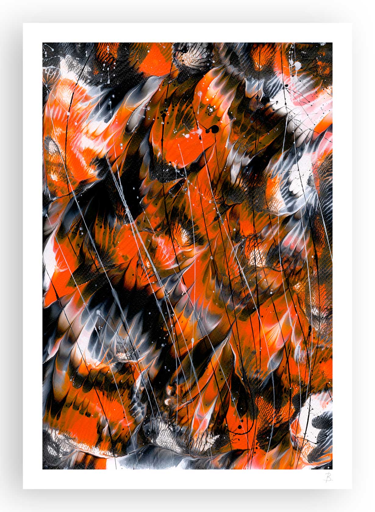 'Monarch 1' Paper Art print Unframed, after original Painting by on paper Bridget Bradley.
