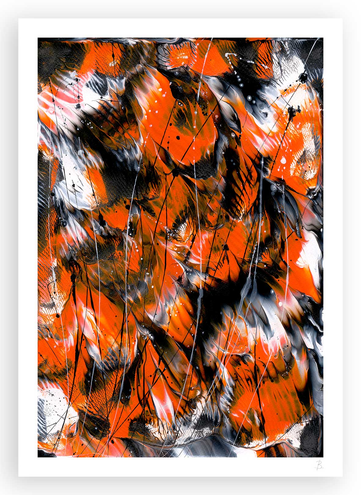 'March 2' Fine Art Print on Paper, Unframed.. After the original abstract painting  from the Butterfly Series by Bridget Bradley