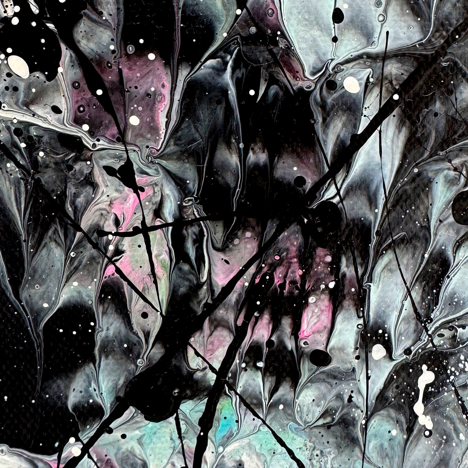 Closeup of textured on Rockpool I created by Bridget Bradley, Australia