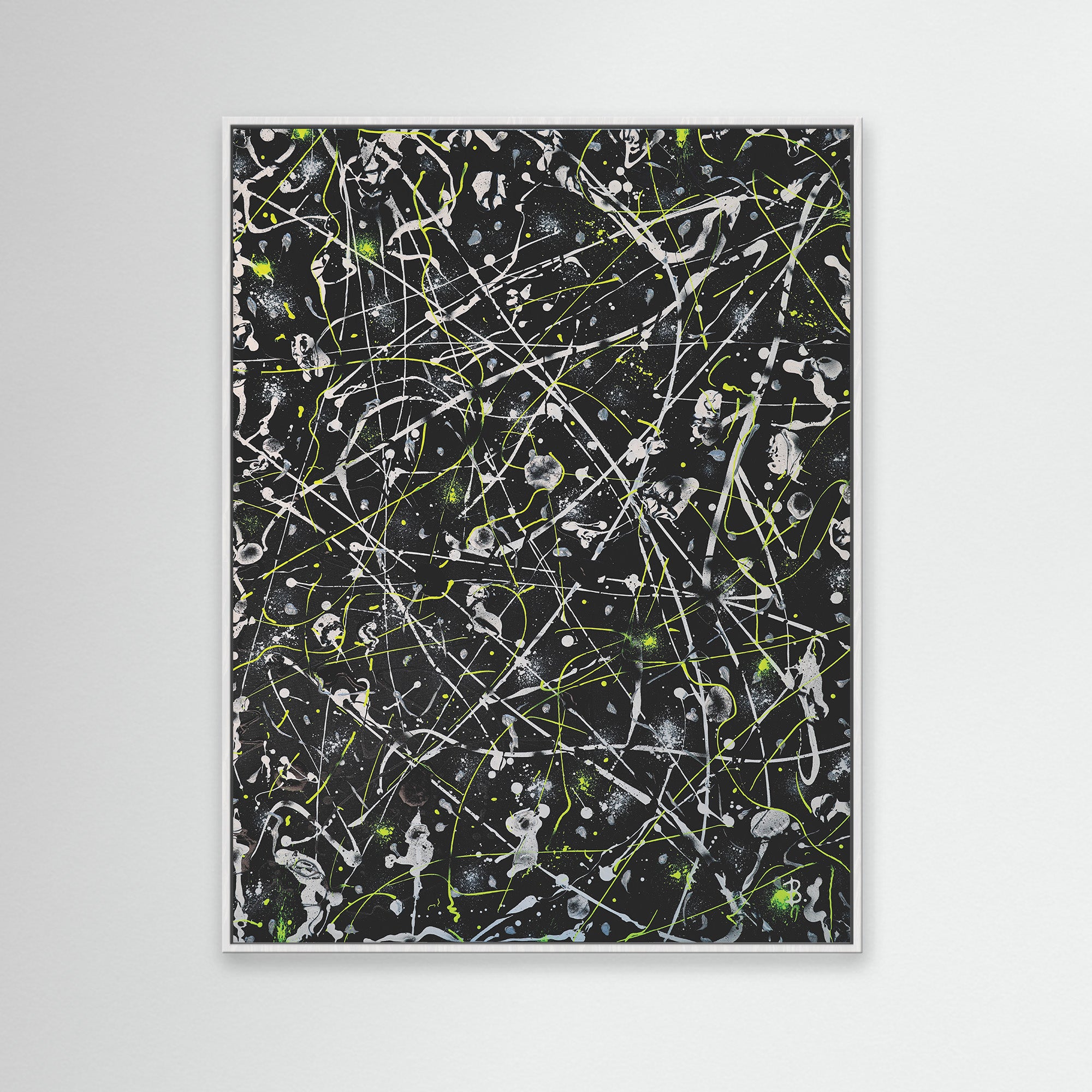 'Space Rock Canvas Print' seen framed in white. BRIDGET BRADLEY Art canvas prints are contemporary prints for home , apartment or commercial spaces.