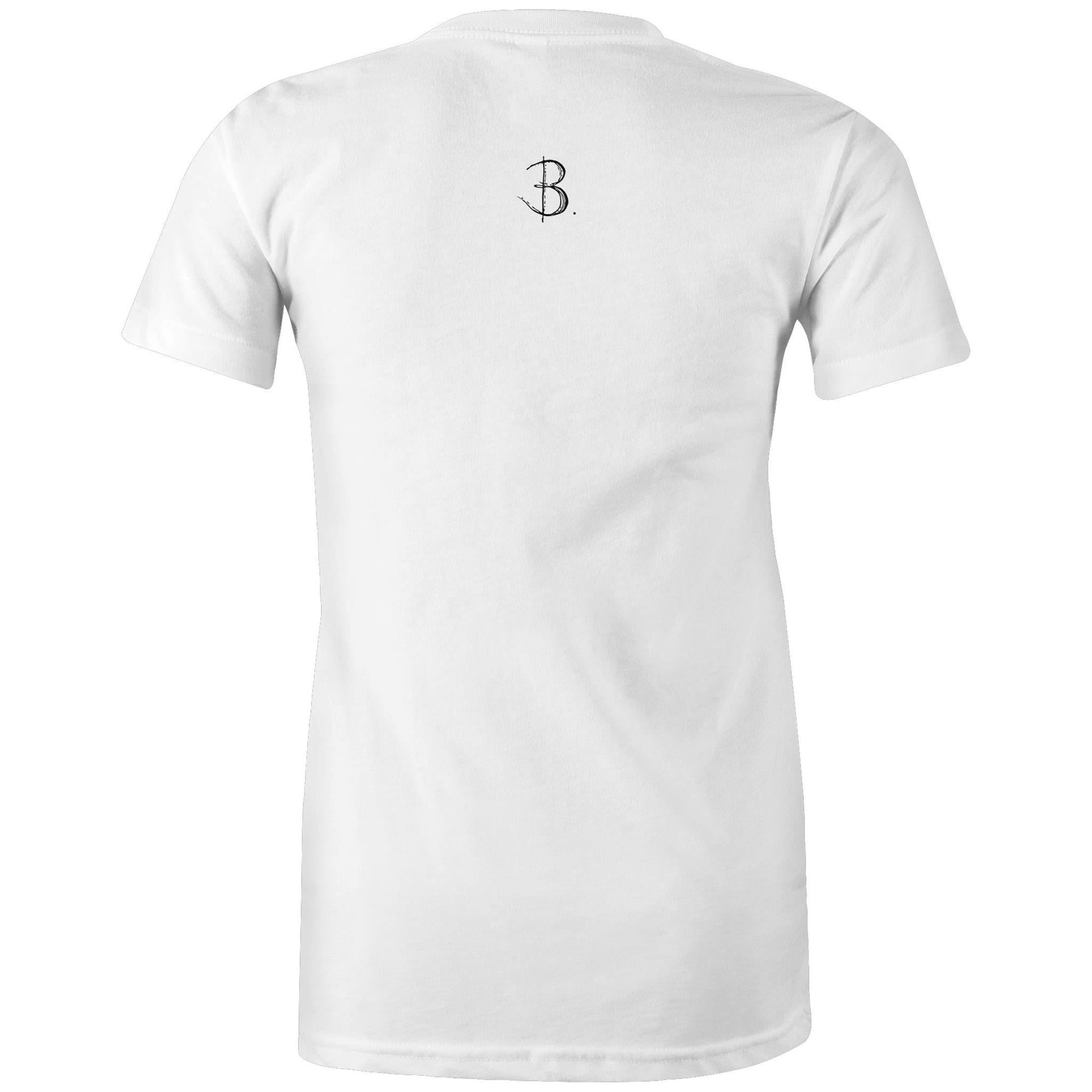'B' Back Print on The Eva Tee Women's Organic t-Shirt , B. Streetwear by Bridget Bradley