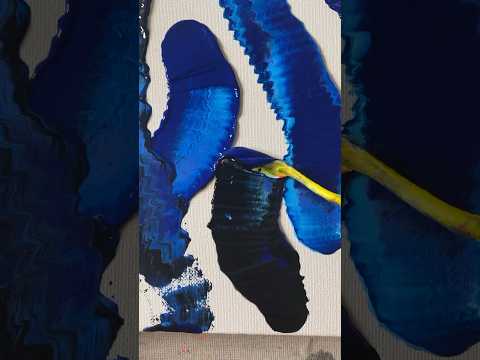 Video of Bridget Bradley creating a commissioned artwork, 'Enigma' and abstract painting on canvas.