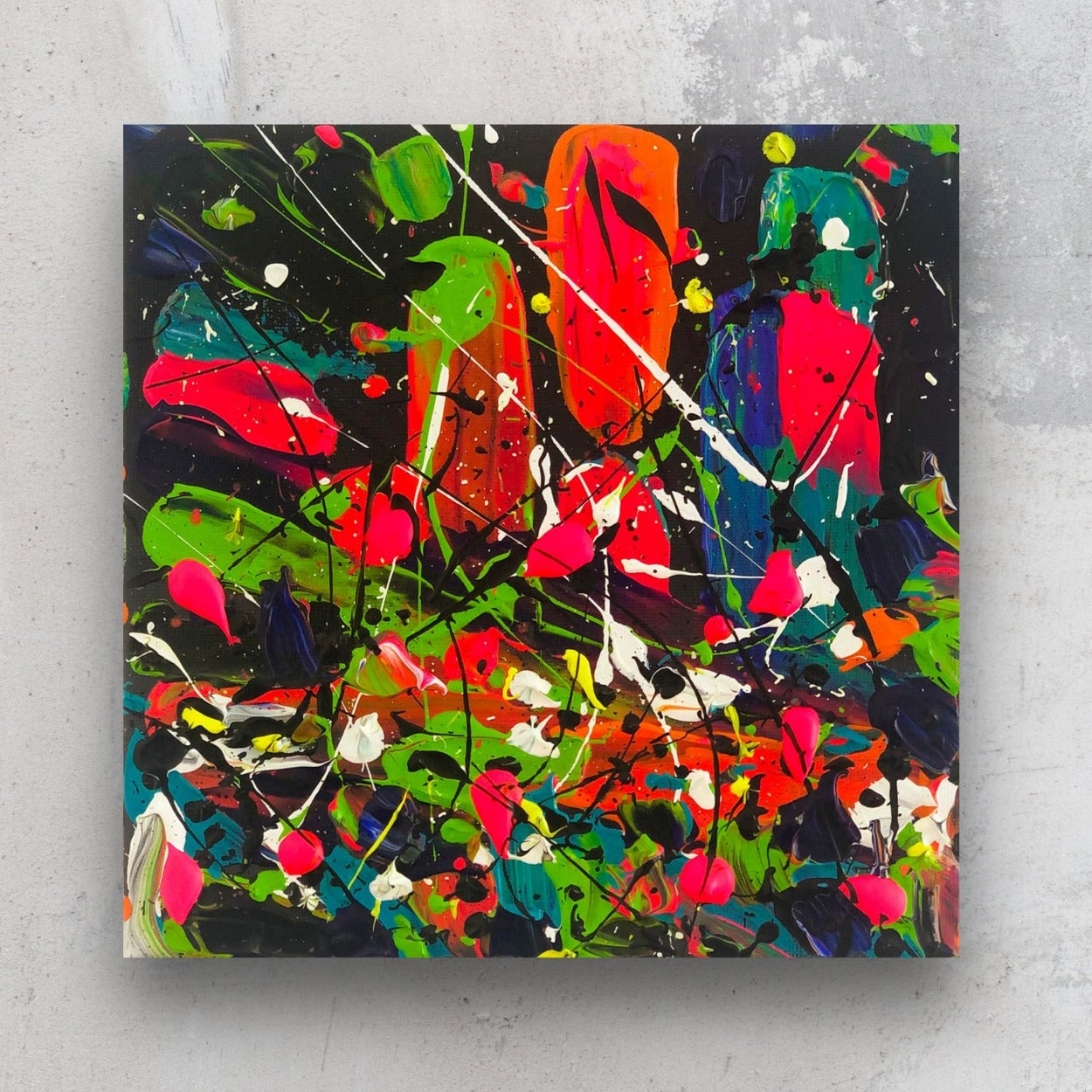 City Nights, small abstract expressionism original art by Bridget Bradley. Discover this and City Days artwork