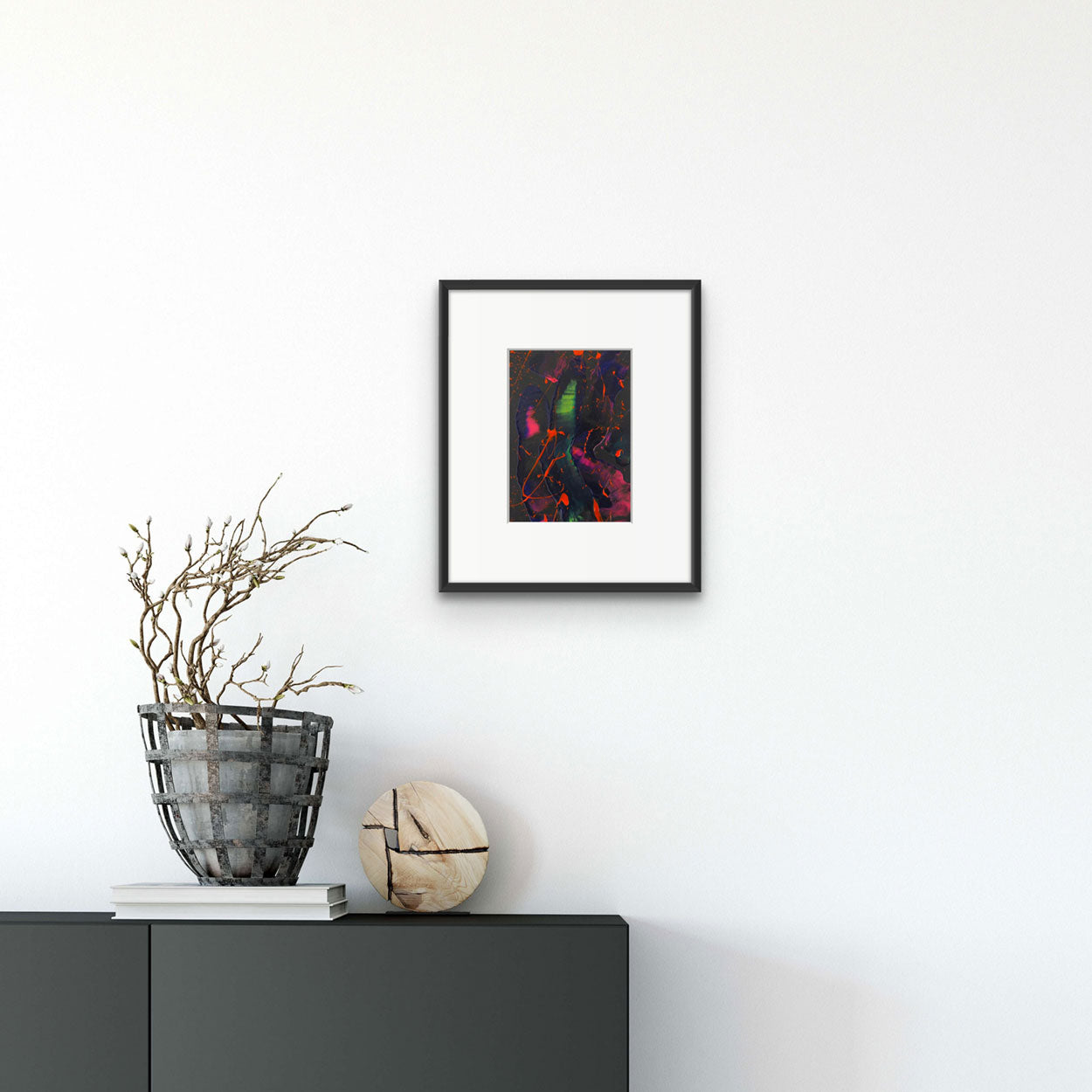 Little Luxuries III, original abstract painting on paper by Bridget Bradley. Part of the art series Little Luxuries.