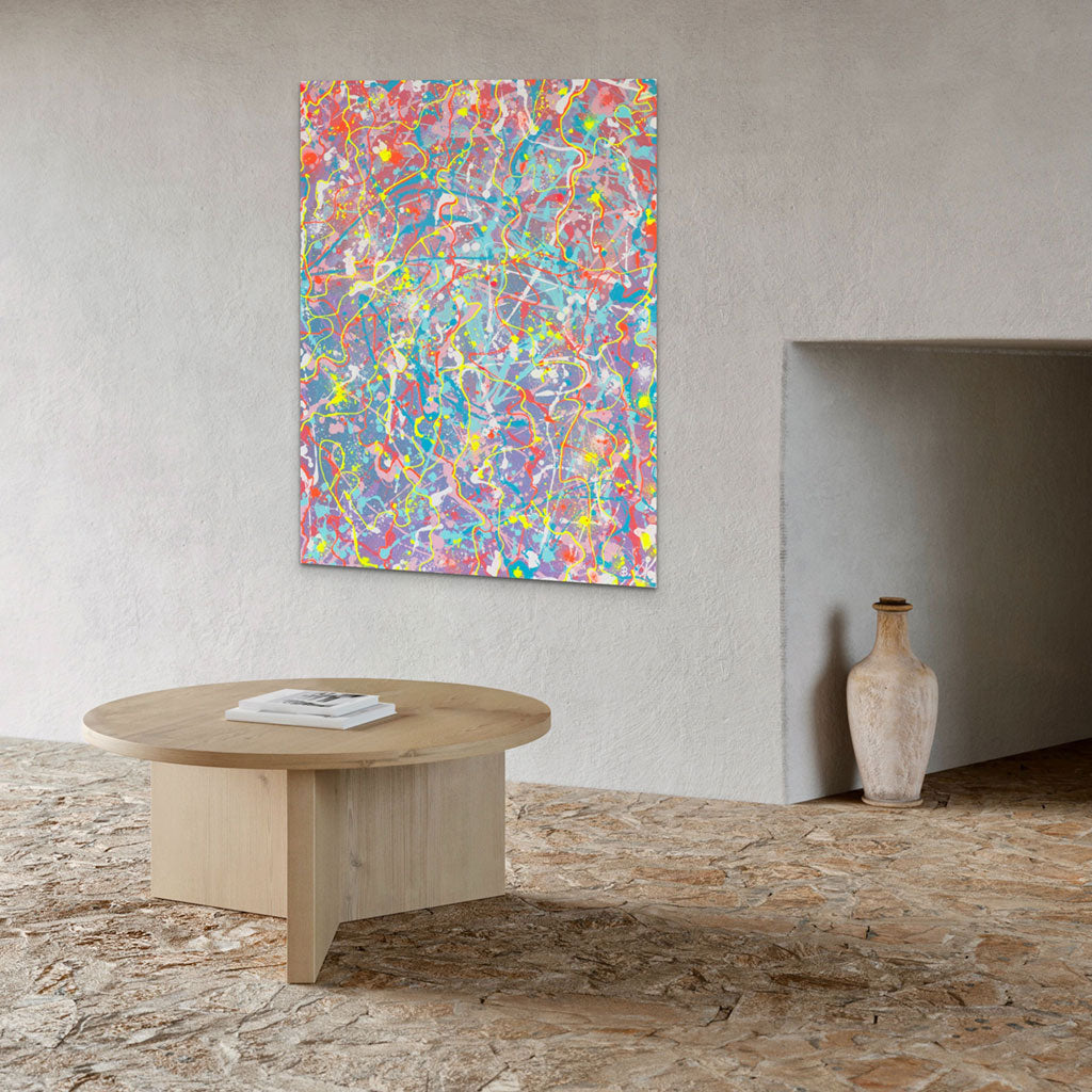 'Truth' original abstract in modern space. Bright and heavy textured abstract by Bridget Bradley