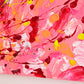 'Broken Blush' Abstract Painting from side view of canvasby Bridget Bradley.