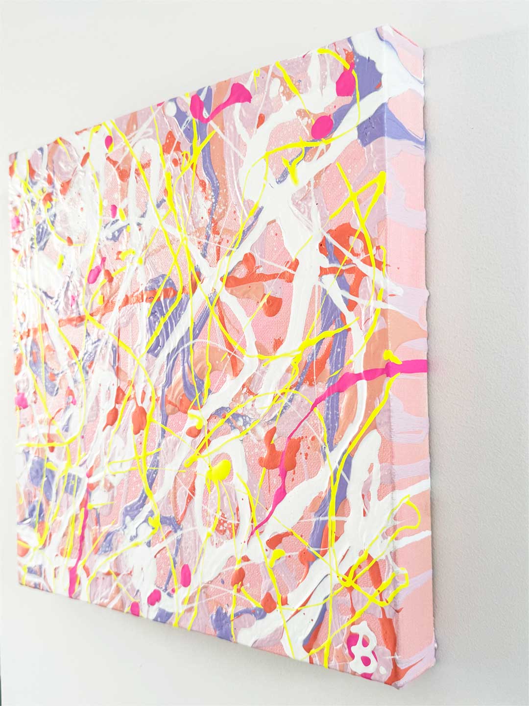 'Cupckae II' original abstract expressionism painting on canvas, hand-painted by Bridget Bradley. This beautiful, textured abstract is painted out to the edges. Find out more about the artwork now