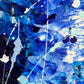 Closeup marks of 'DEEP BLUE I" original abstract painting by Bridget Bradley