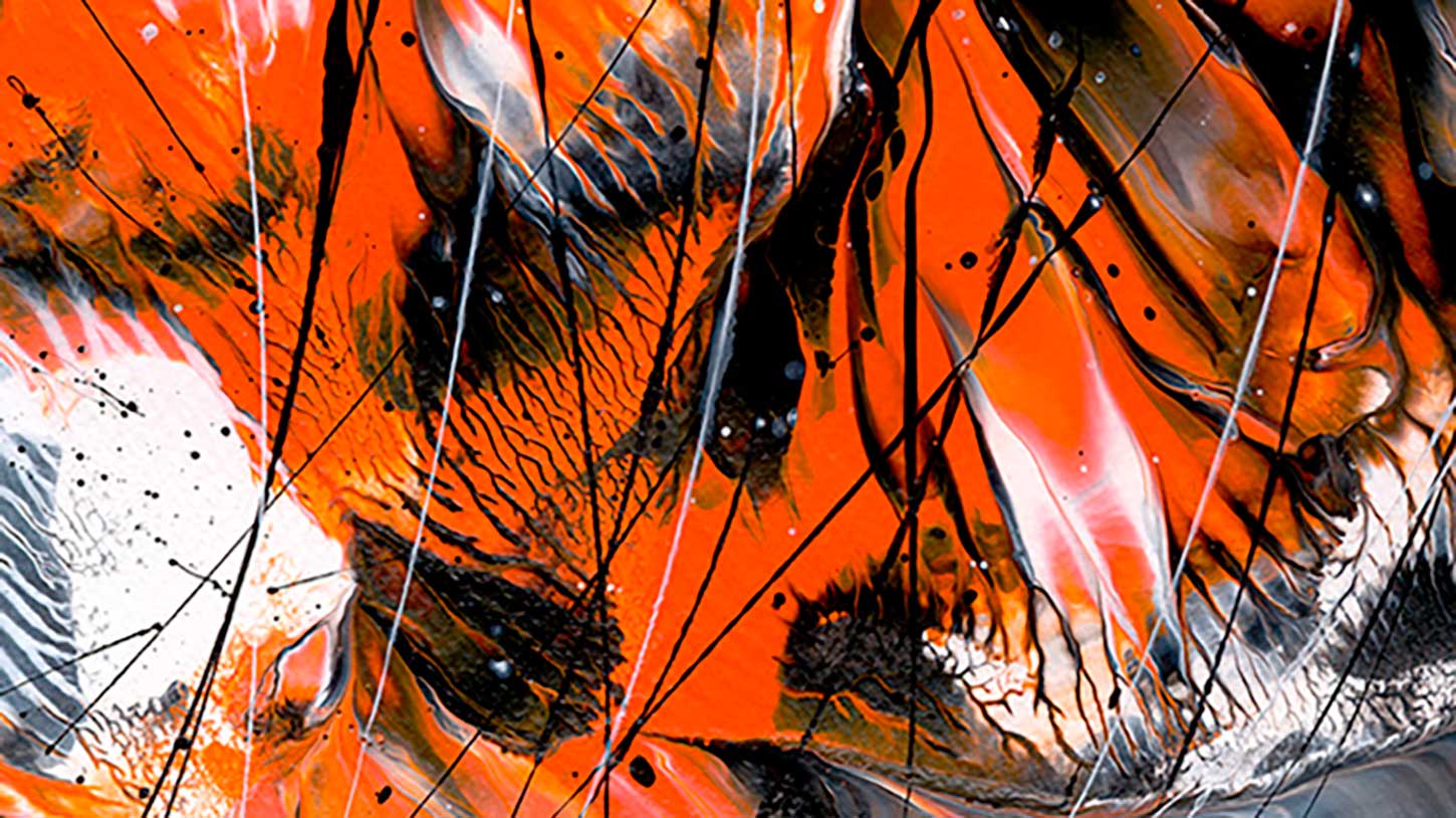 Monarch 2 Original Abstract Painting Detail by Bridget Bradley. Fine Art for collectors