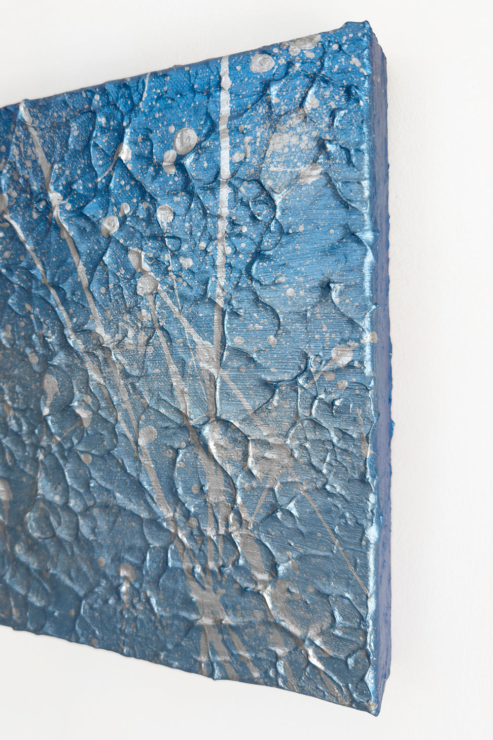 'Ocean Mist'  Abstract expressionism original painting unframed, showing textural effects on the canvas. Hand-painted by Bridget Bradley. Find out more.