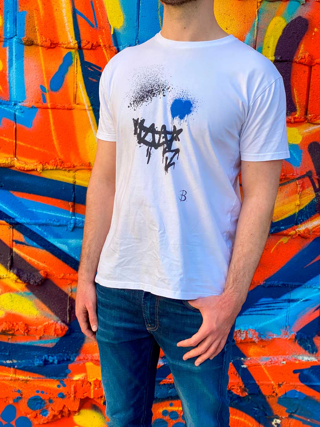 SMILE WHITE DESIGNER T- SHIRT Men's & Unisex Premium Cotton - B. Streetwear