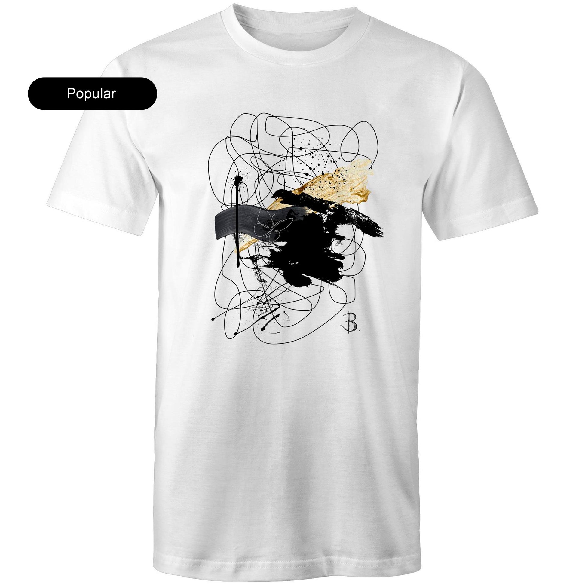 'Swatch Tee Black and Gold Tee'  Exclusive Front Print Design for 'B. Streetwear"  by Bridget Bradley is high quality 100% sustainably sourced cotton. Men's and Unisex t-shirt in White. Learn more now.