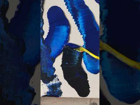 Video of Bridget Bradley creating a commissioned artwork,  'Enigma' and abstract painting on canvas.