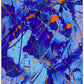 Blue I Canvas Print White Frame. Bridget Bradley Art Prints