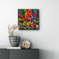 City Nights original painting on stretched canvas in vibrant colours. Painted by Bridget Bradley, Abstract Artist. Love this small original, discover more now