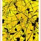 Geometric I abstract art print seen in oak frame with white mat. Bridget Bradley Abstract Wall Art Prints