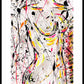 Nude I fine art print on paper with white border seen with black frame