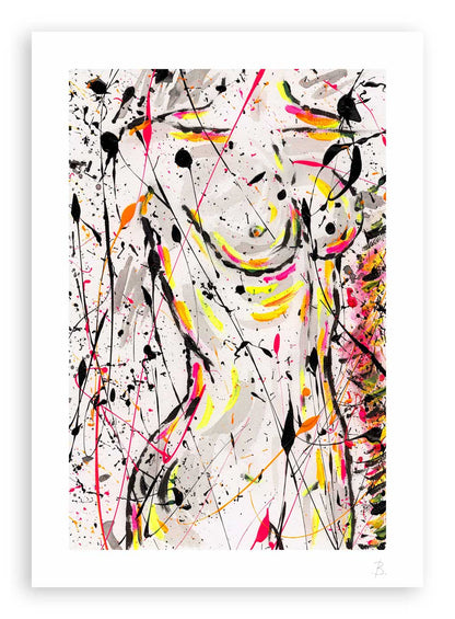 Nude I print on paper with 2cm white border unframed. After original art by Bridget Bradley