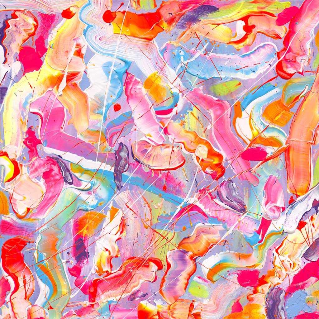 'Sugar Fix' fine Art Print on Canvas Unframed, after original abstract artwork by Bridget-Bradley